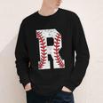 Baseball Alphabet Monogram Initial Letter R Youth Long Sleeve Tee