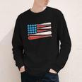 Baseball American Flag Patriotic USA Pride Youth Long Sleeve Tee