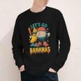 Baseball Banana Sports Drip Art For Kids Youth Long Sleeve Tee