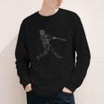 Baseball Batter Line Abstract Geometry Team Player Family Youth Long Sleeve Tee
