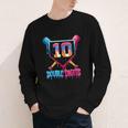 Baseball Drip 10th Birthday Boy Double Digits Ice Cream Drip Youth Long Sleeve Tee