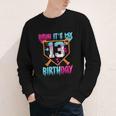 Baseball Drip Bruh It's My 13th Birthday Boy Ice Cream Drip Youth Long Sleeve Tee