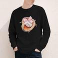 Baseball Drip Ice Cream Coquette Pink Bow Baseball Player Youth Long Sleeve Tee