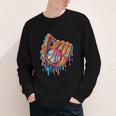 Baseball Drip Ice Cream Sprinkles Baseball Glove For Boys Youth Long Sleeve Tee