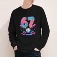 Baseball Drip Number 67 Player 67Th Birthday Baseball Meme Youth Long Sleeve Tee