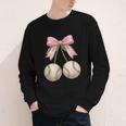 Baseball Girls Women Coquette Pink Bow Baseball Youth Long Sleeve Tee Baseball Girls Women Coquette Pink Bow Baseball Youth Long Sleeve Tee