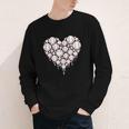 Baseball Heart Drip Valentine's Day Baseball Lover Boys Men Youth Long Sleeve Tee