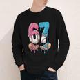 Baseball Ice Cream Drip 67 Hands Six Seven Boys Youth Long Sleeve Tee