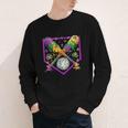 Baseball Ice Cream Drip Boys Mardi Gras Carnival Party Mask Youth Long Sleeve Tee