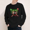 Baseball Ice Cream Drip Number 67 Player 6 7 Christmas Pjs Youth Long Sleeve Tee Baseball Ice Cream Drip Number 67 Player 6 7 Christmas Pjs Youth Long Sleeve Tee