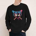 Baseball Ice Cream Drip Number 67 Player 67th Birthday 6 7 Youth Long Sleeve Tee