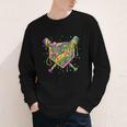 Baseball Mardi Gras Home Plate Ice Cream Drip Carnival Mask Youth Long Sleeve Tee Baseball Mardi Gras Home Plate Ice Cream Drip Carnival Mask Youth Long Sleeve Tee