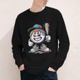 Baseball Mascot Attitude Graffiti Splash Bat Cap Youth Long Sleeve Tee Baseball Mascot Attitude Graffiti Splash Bat Cap Youth Long Sleeve Tee