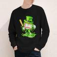 Baseball Player Ice Cream Drip Shamrocks St Patrick's Day Youth Long Sleeve Tee Baseball Player Ice Cream Drip Shamrocks St Patrick's Day Youth Long Sleeve Tee