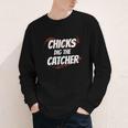 Baseball Seams Chicks Dig The Catcher Youth Long Sleeve Tee Baseball Seams Chicks Dig The Catcher Youth Long Sleeve Tee