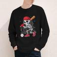 Baseball Skeleton Halloween Playing Youth Long Sleeve Tee Baseball Skeleton Halloween Playing Youth Long Sleeve Tee
