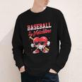 Baseball Is My Valentine Shirt Heart Drip Baseball Lovers Youth Long Sleeve Tee