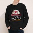 Baseball Is My Valentine Valentines Day Men Boys Kids Teen Youth Long Sleeve Tee