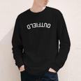 BaseballSoftball Upside Down Outfield Youth Long Sleeve Tee BaseballSoftball Upside Down Outfield Youth Long Sleeve Tee