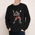 Bigfoot Playing Baseball Boys Kids Men Baseball Player Youth Long Sleeve Tee