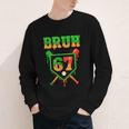 Bruh 67 Baseball Christmas Gingerbread Drip Number 67 Player Youth Long Sleeve Tee