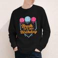 Bruh It's My Birthday Ice Cream Drip Baseball Birthday Youth Long Sleeve Tee