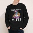 Calm Your Mitts Baseball Ice Cream Drip Crossed Bats Sport Youth Long Sleeve Tee Calm Your Mitts Baseball Ice Cream Drip Crossed Bats Sport Youth Long Sleeve Tee