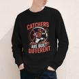 Catchers Are Built Different Baseball Catcher Youth Long Sleeve Tee Catchers Are Built Different Baseball Catcher Youth Long Sleeve Tee