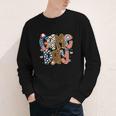 Checkered Leopard Game Day Baseball Men Women Kids Youth Long Sleeve Tee