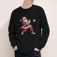Christmas Baseball Player Santa Xmas Boys Men Toddler Youth Long Sleeve Tee