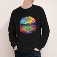 Colorful Baseball Field Home Run Baseball Player Fans Youth Long Sleeve Tee