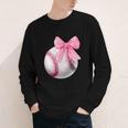 Cute Coquette Baseball Pink Bow Player & Fan Girls Youth Long Sleeve Tee Cute Coquette Baseball Pink Bow Player & Fan Girls Youth Long Sleeve Tee