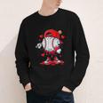 Cute Game Day Baseball Ice Cream Drip Valentine Love XOXO Youth Long Sleeve Tee