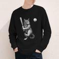 Cute Kitten Playing Baseball Hitter Bat Cool Baseball Cat Youth Long Sleeve Tee Cute Kitten Playing Baseball Hitter Bat Cool Baseball Cat Youth Long Sleeve Tee