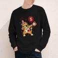 Dabbing Cool Cat Baseball 5th Birthday Youth Long Sleeve Tee Dabbing Cool Cat Baseball 5th Birthday Youth Long Sleeve Tee