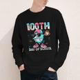 Dabbing Drippy 100th Days Of School Baseball Ice Cream Drip Youth Long Sleeve Tee