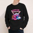 Game Kindergarten Baseball Ice Cream Drip On Back To School Youth Long Sleeve Tee