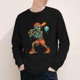 Halloween Baseball Skeleton Ice Cream Drip Baseball Boys Kid Youth Long Sleeve Tee