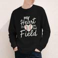 My Heart Is On That Field Baseball Youth Long Sleeve Tee