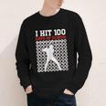 I Hit 100 Days Of School Baseball 100 Day Of School Youth Long Sleeve Tee