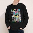 I Hit 100 Days Of School Baseball Drip 100th Day Of School Youth Long Sleeve Tee