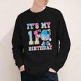 It's My 11th Birthday Baseball Ice Cream Drip Theme Youth Long Sleeve Tee