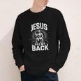 Jesus Has My Back Baseball Faith Motivation Tee Christian Youth Long Sleeve Tee Jesus Has My Back Baseball Faith Motivation Tee Christian Youth Long Sleeve Tee