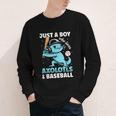 Just A Boy Who Loves Axolotls & Baseball Youth Long Sleeve Tee Just A Boy Who Loves Axolotls & Baseball Youth Long Sleeve Tee