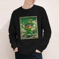 Leprechaun Playing Baseball Japanese Art St Patricks Day Youth Long Sleeve Tee Leprechaun Playing Baseball Japanese Art St Patricks Day Youth Long Sleeve Tee