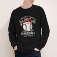 Most Likely To Play Baseball With Santa Christmas Xmas Youth Long Sleeve Tee