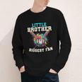 Little Brother Biggest Fan Baseball Cream Drip Crossed Bats Youth Long Sleeve Tee Little Brother Biggest Fan Baseball Cream Drip Crossed Bats Youth Long Sleeve Tee