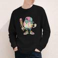 Melted Ice-Cream Baseball Mascot Pastel Pop Youth Long Sleeve Tee Melted Ice-Cream Baseball Mascot Pastel Pop Youth Long Sleeve Tee