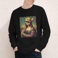 Mona Lisa Baseball Trending Aesthetic Streetwear Youth Long Sleeve Tee