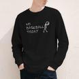 No Baseball Today Sad Stickman Sports Fan Youth Long Sleeve Tee No Baseball Today Sad Stickman Sports Fan Youth Long Sleeve Tee